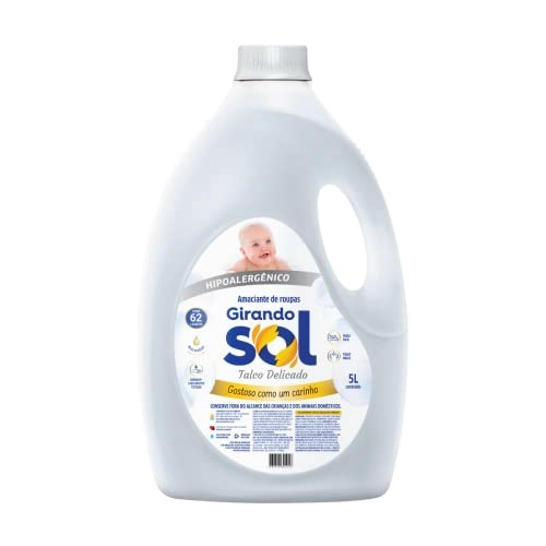 Amaciante De Roupa Diluído Talco Delicado Girando Sol Galão 5l