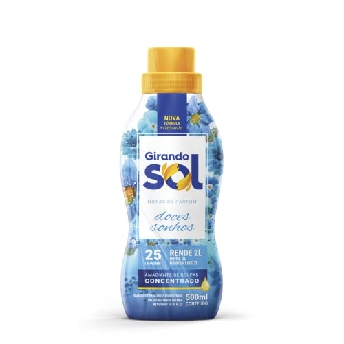 Amaciante De Roupa Concentrado Doces Sonhos Girando Sol Frasco 500ml
