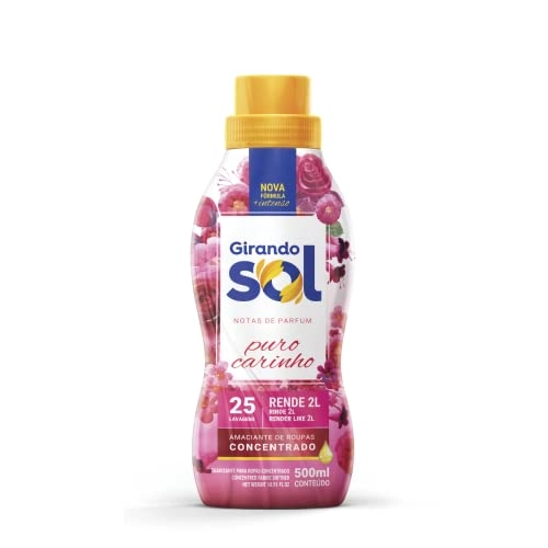 Amaciante De Roupa Concentrado Puro Carinho Girando Sol Frasco 500ml