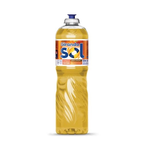 Lava Louças Líquido Glicerina Girando Sol Squeeze 500ml