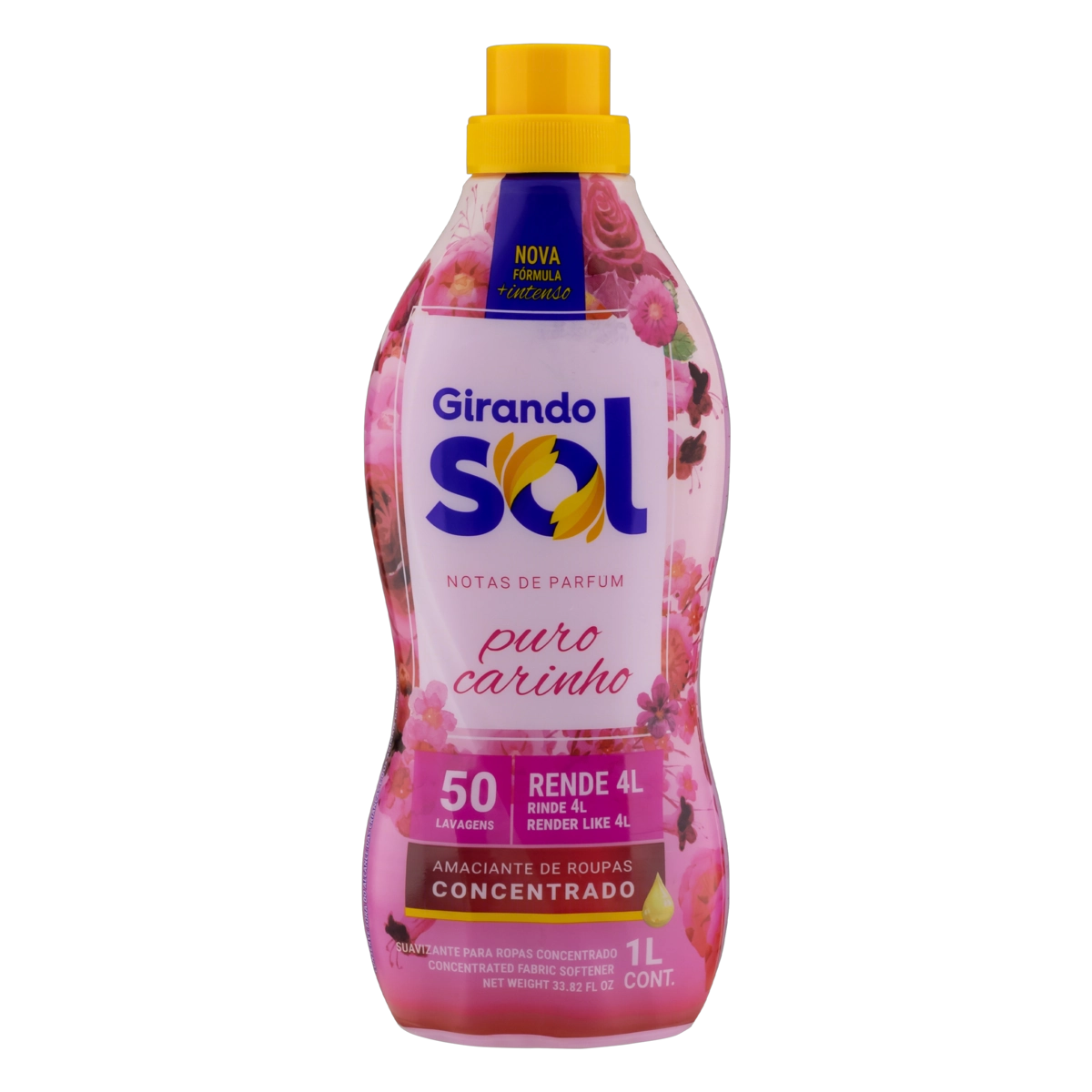 Amaciante De Roupa Concentrado Puro Carinho Girando Sol Frasco 1l