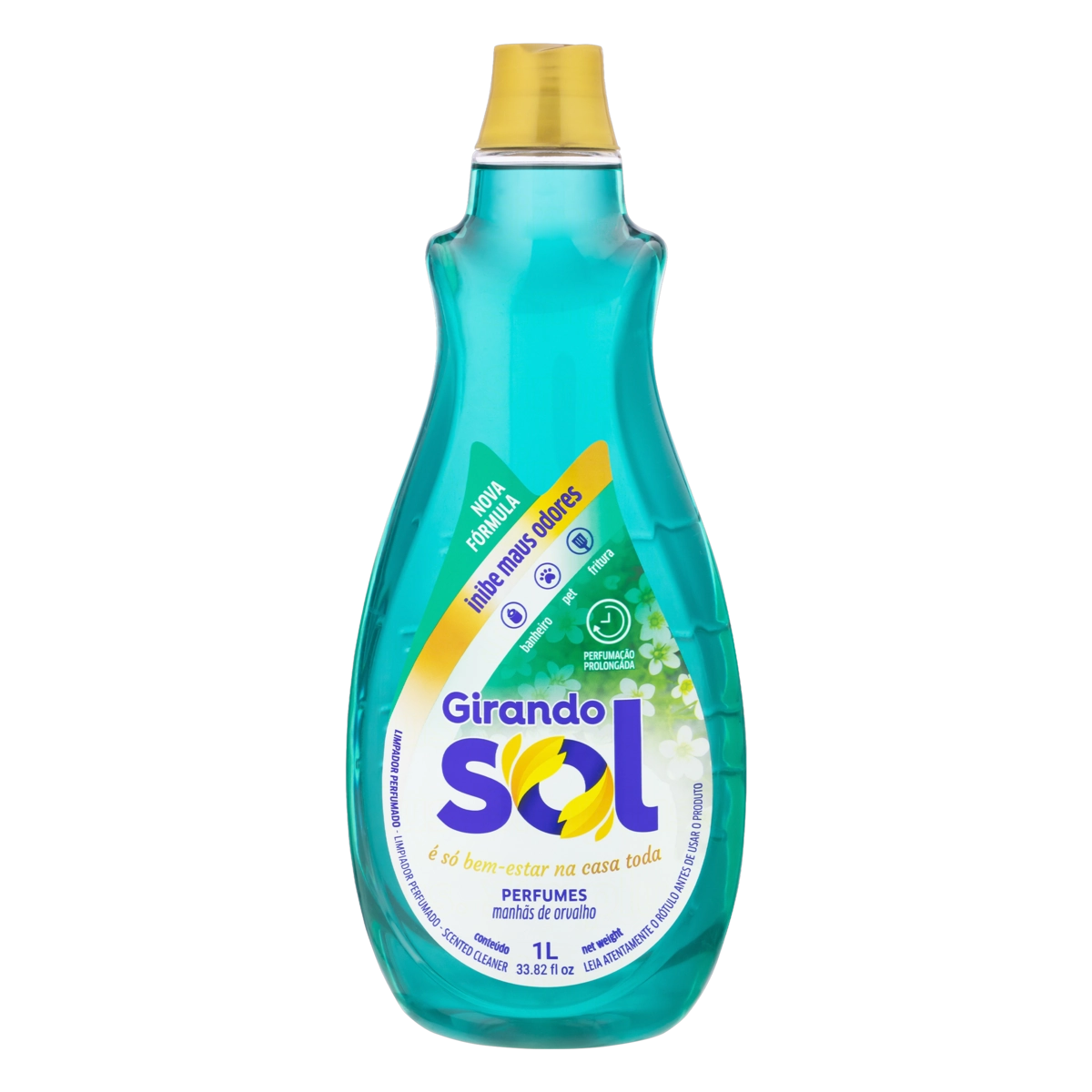 Limpador Perfumado Manhãs De Orvalho Girando Sol Frasco 1l