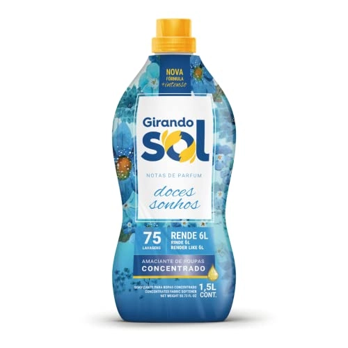 Amaciante De Roupa Concentrado Doces Sonhos Girando Sol Frasco 1,5l