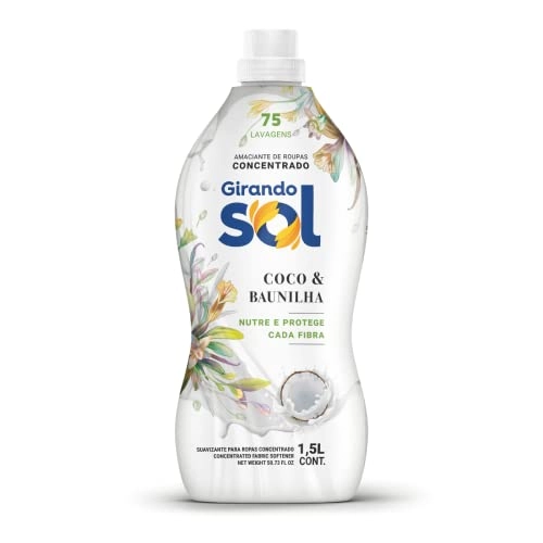 Amaciante De Roupa Concentrado Coco Baunilha Girando Sol Frasco 1,5l