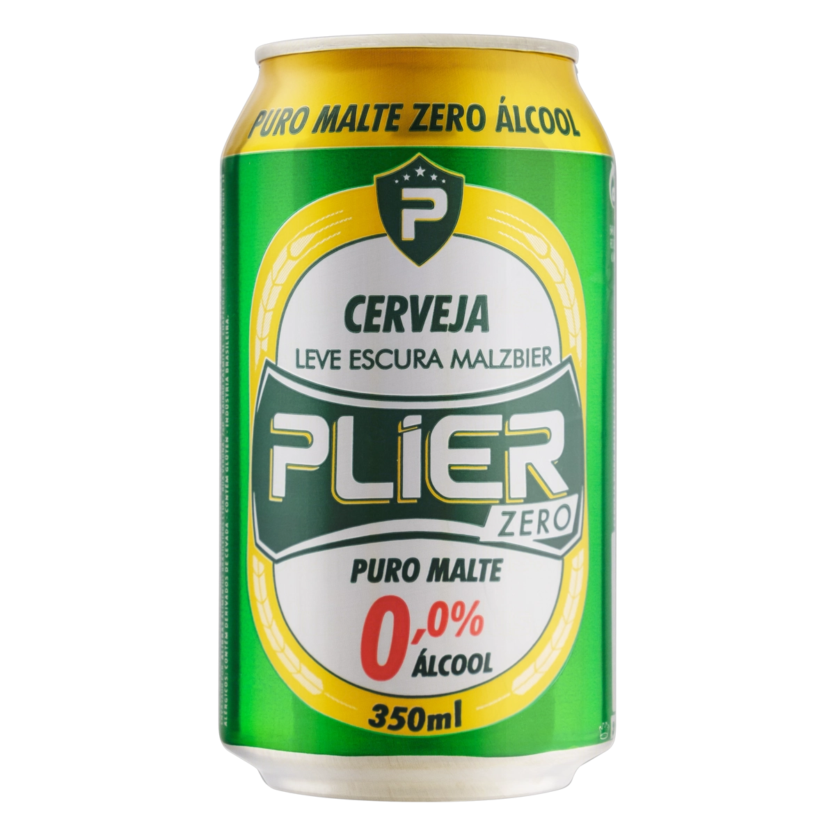 Cerveja Malzbier Puro Malte Zero álcool Plier Lata 350ml