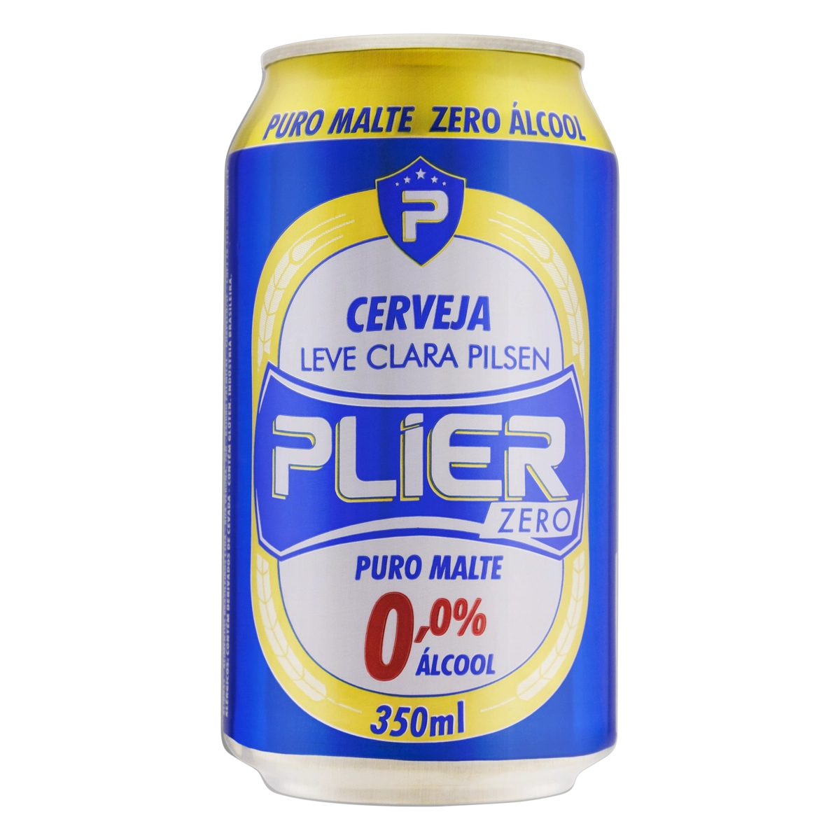 Cerveja Pilsen Puro Malte Zero álcool Plier Lata 350ml
