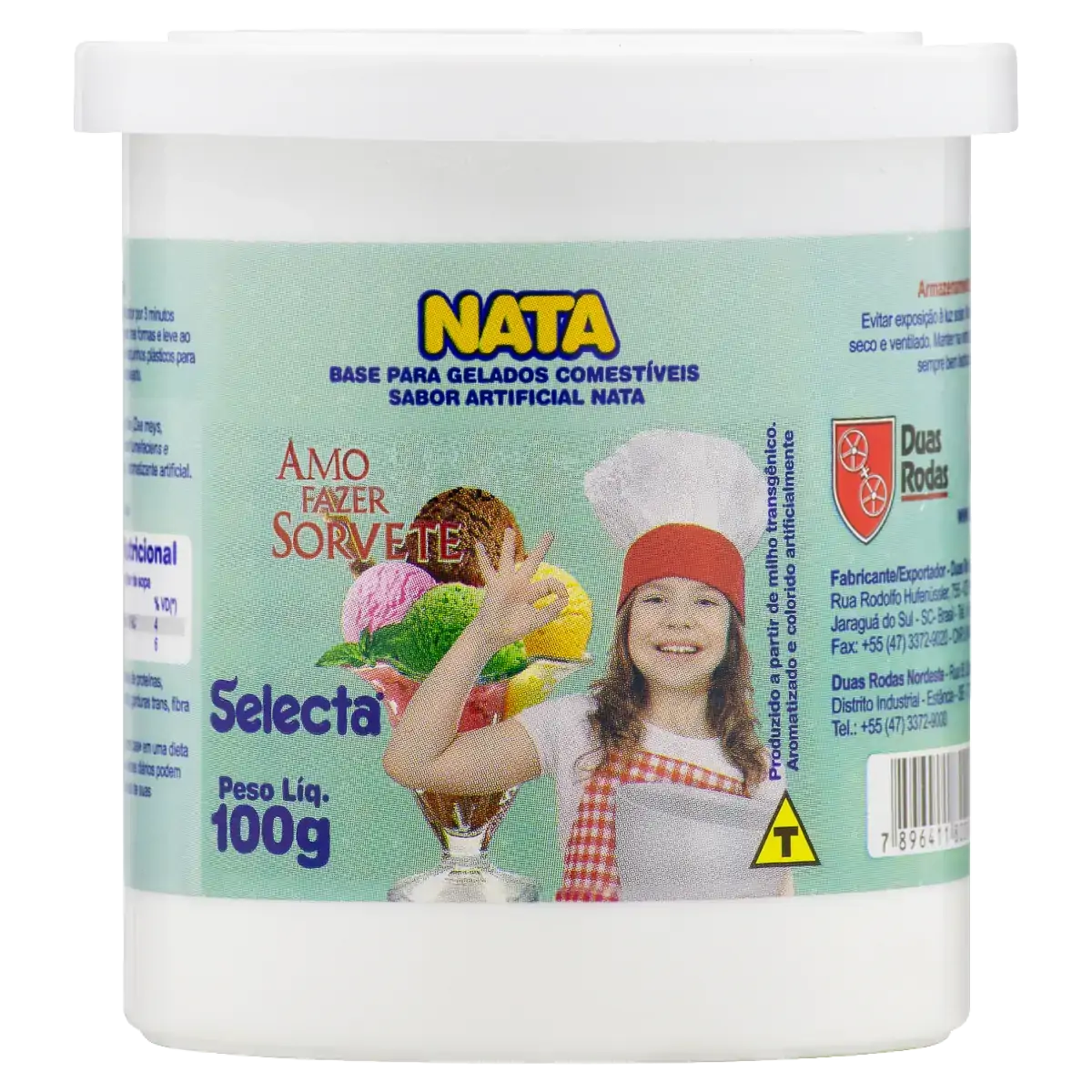Base Para Gelados Comestíveis Nata Selecta Pote 100g