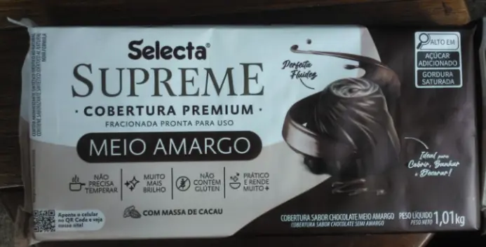 Cobertura Supreme Choc Meio Amar Selecta 1,010kg