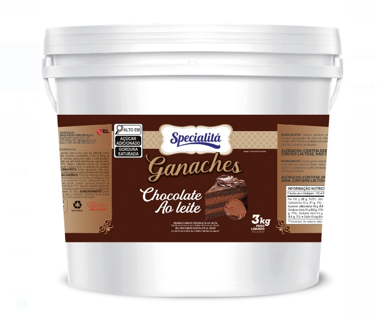 Ganache Chocolate Ao Leite Specialita 3kg Selecta