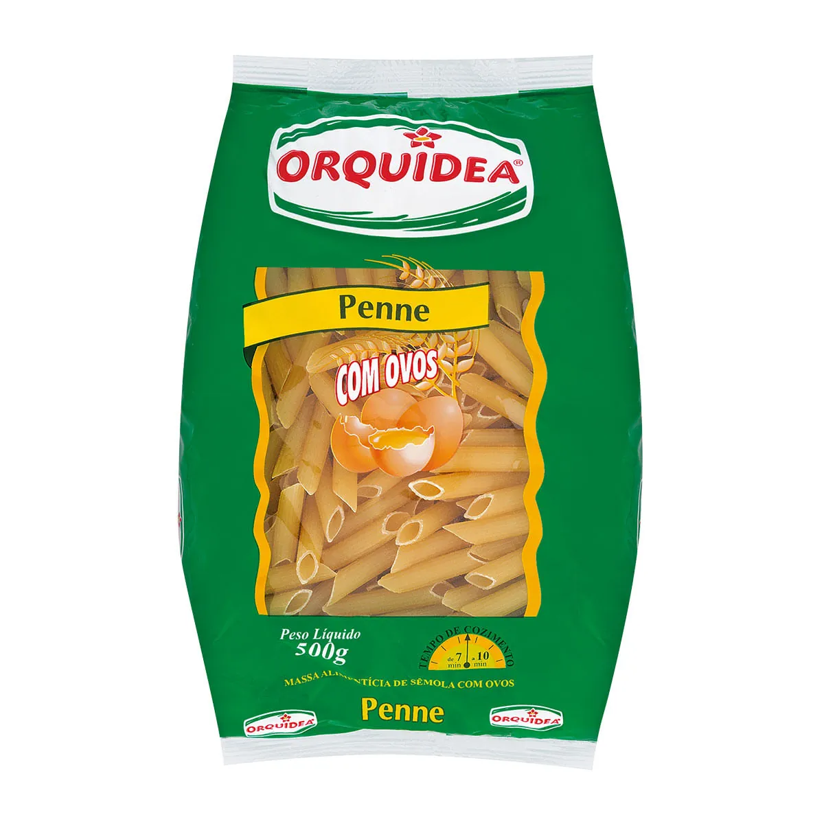Macarrão de Sêmola com Ovos Penne Orquídea Pacote 500g