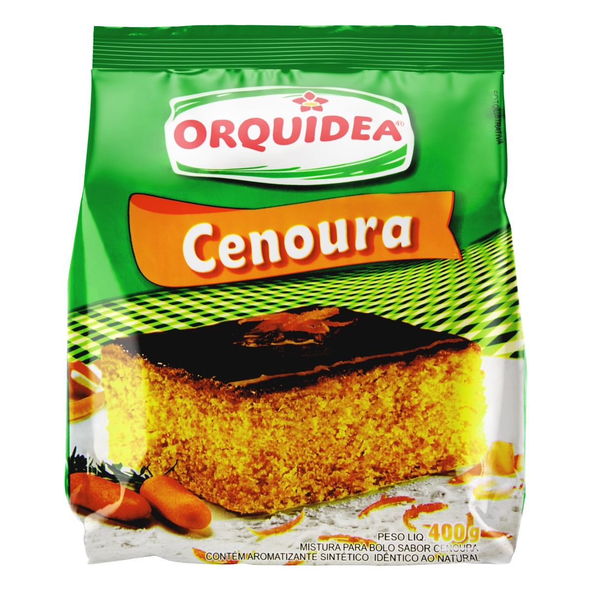 Mistura Para Bolo Cenoura Orquídea Pacote 400g