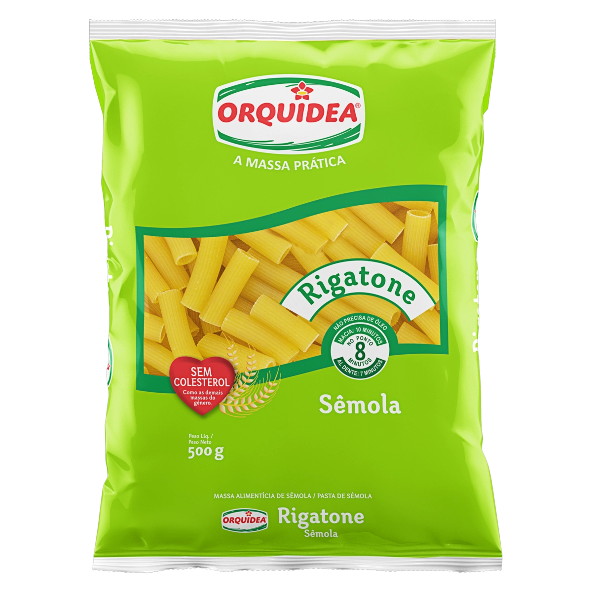 Macarrão De Sêmola Rigatone Orquídea Pacote 500g