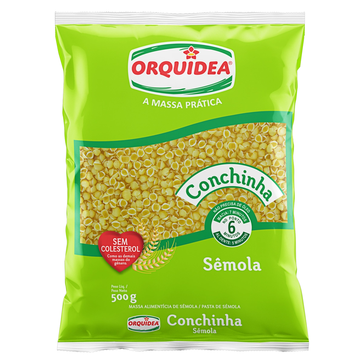Macarrão De Sêmola Conchinha Orquídea Pacote 500g