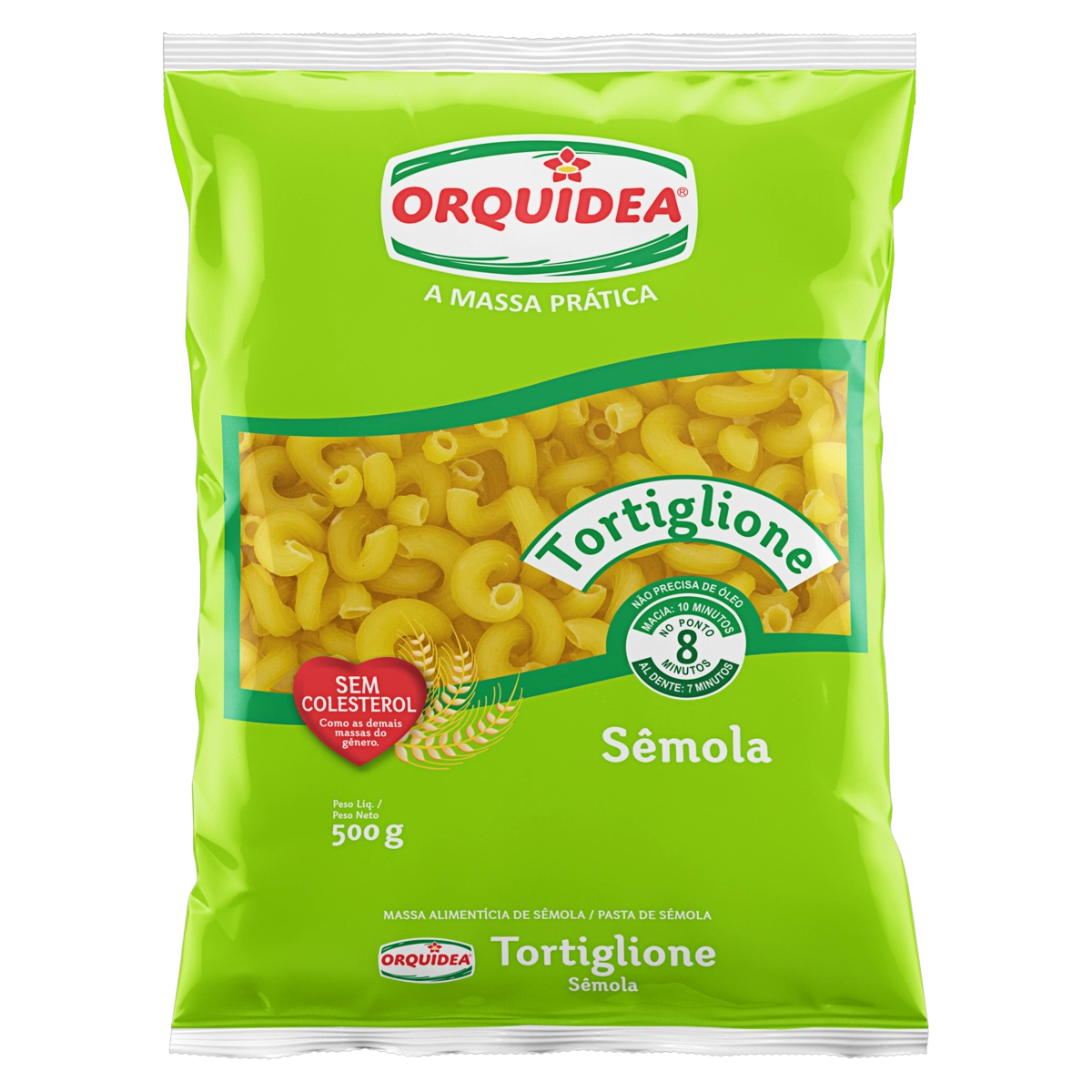 Macarrão De Sêmola Tortiglione Orquídea Pacote 500g