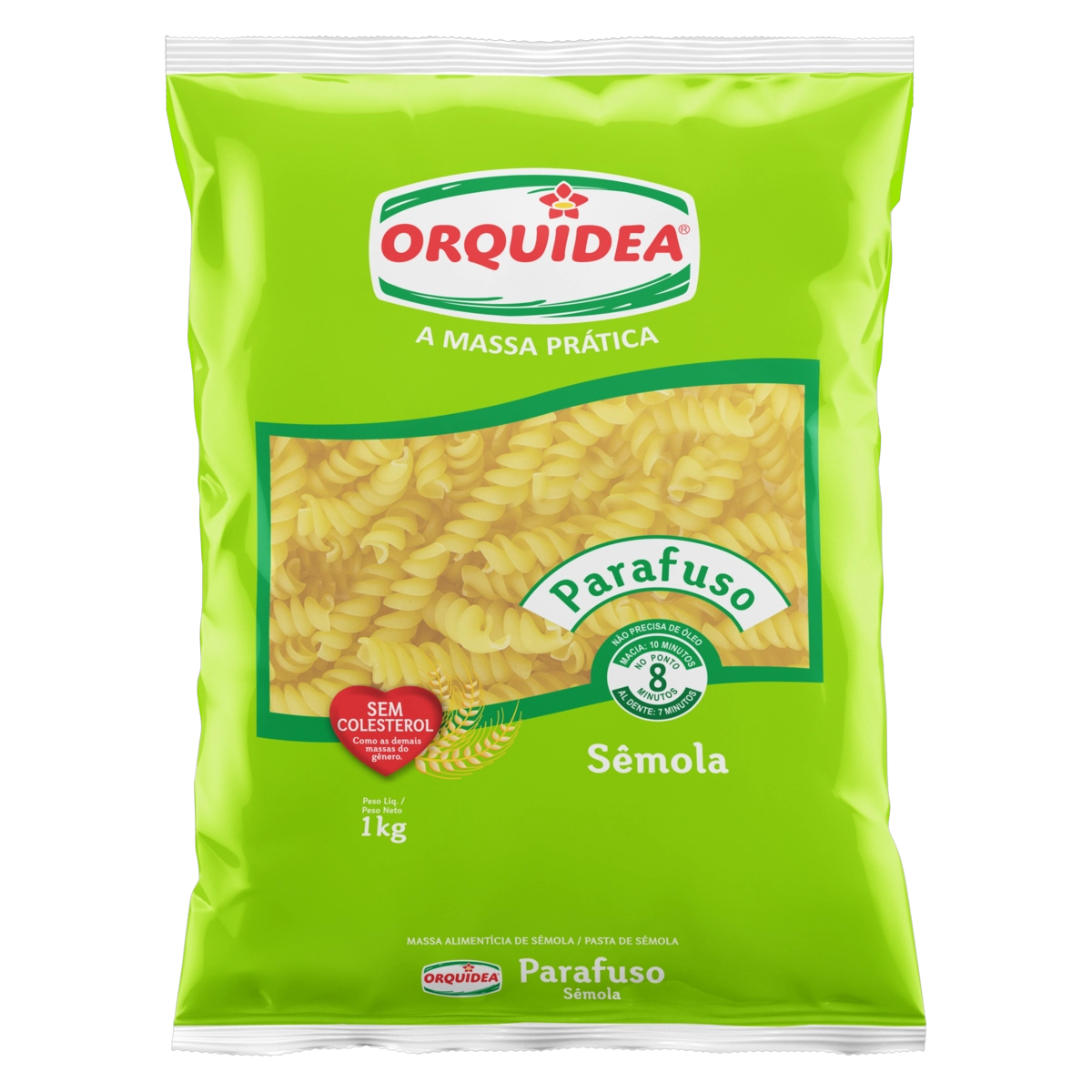Macarrão De Sêmola Parafuso Orquídea Pacote 1kg
