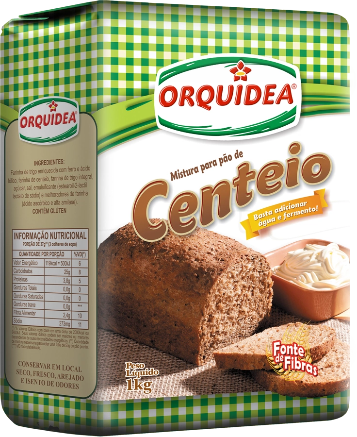 Mistura Para Pão Centeio Orquídea Pacote 1kg