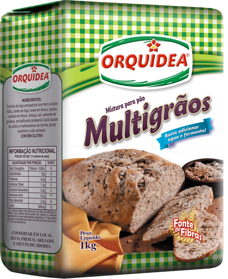 Mistura Para Pão Multigrãos Orquídea Pacote 1kg