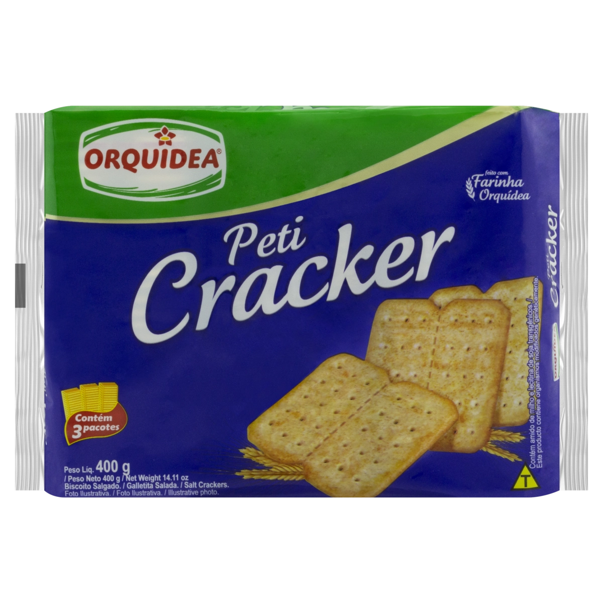 Biscoito Peti Cracker Orquídea Pacote 400g