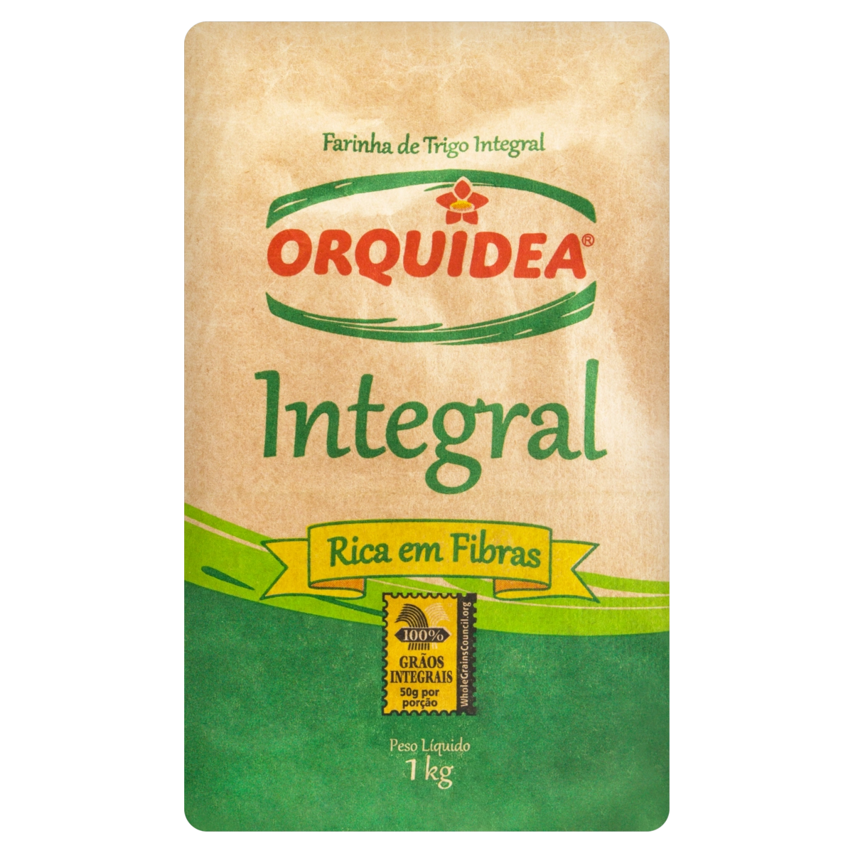 Farinha De Trigo Integral Orquídea Pacote 1kg