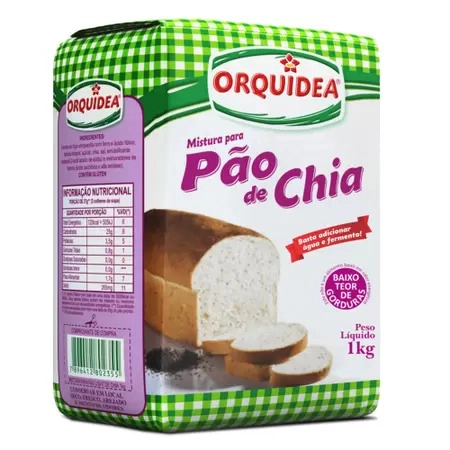 Mistura Para Pão Chia Orquídea Pacote 1kg