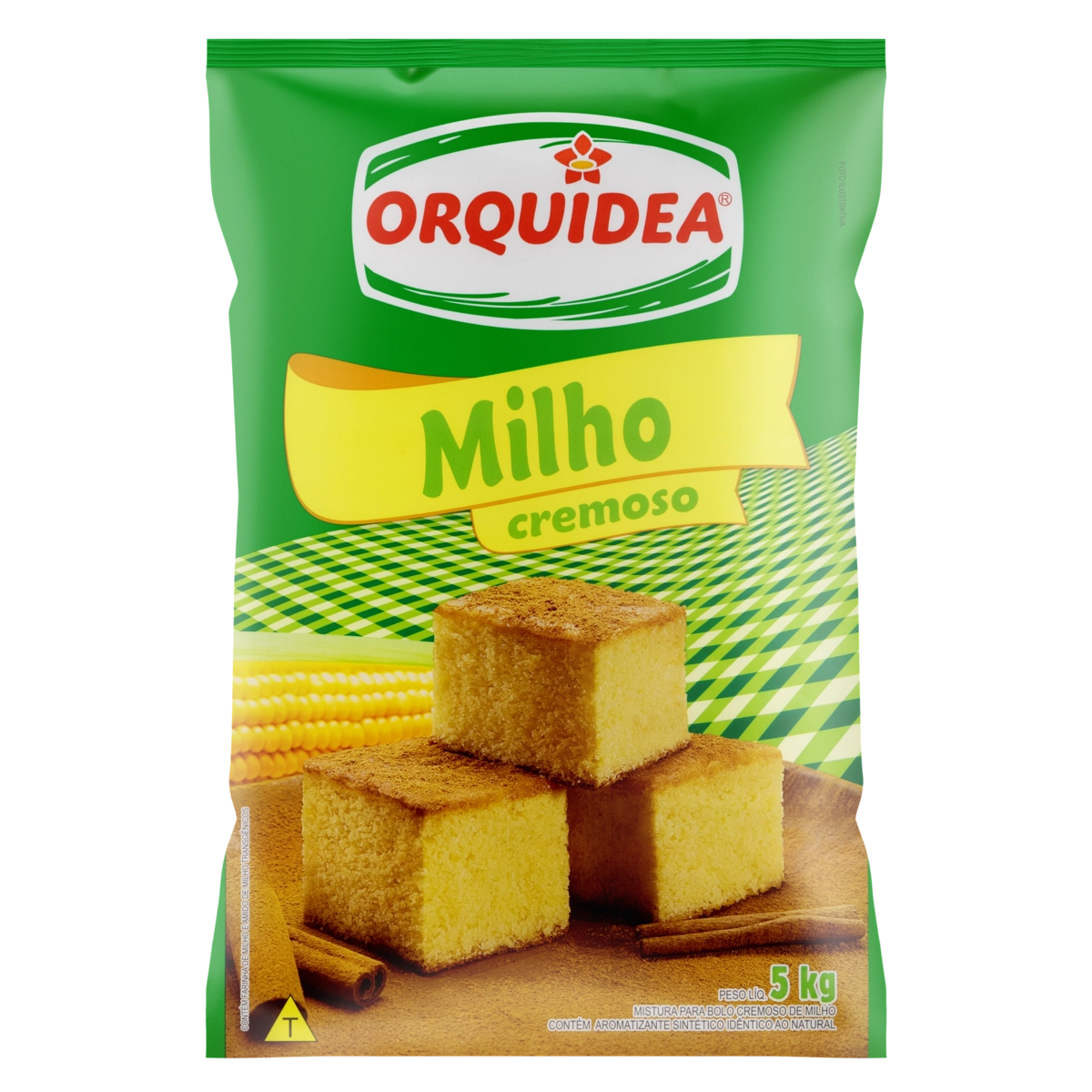 Mistura Para Bolo Cremoso Milho Orquídea Pacote 5kg