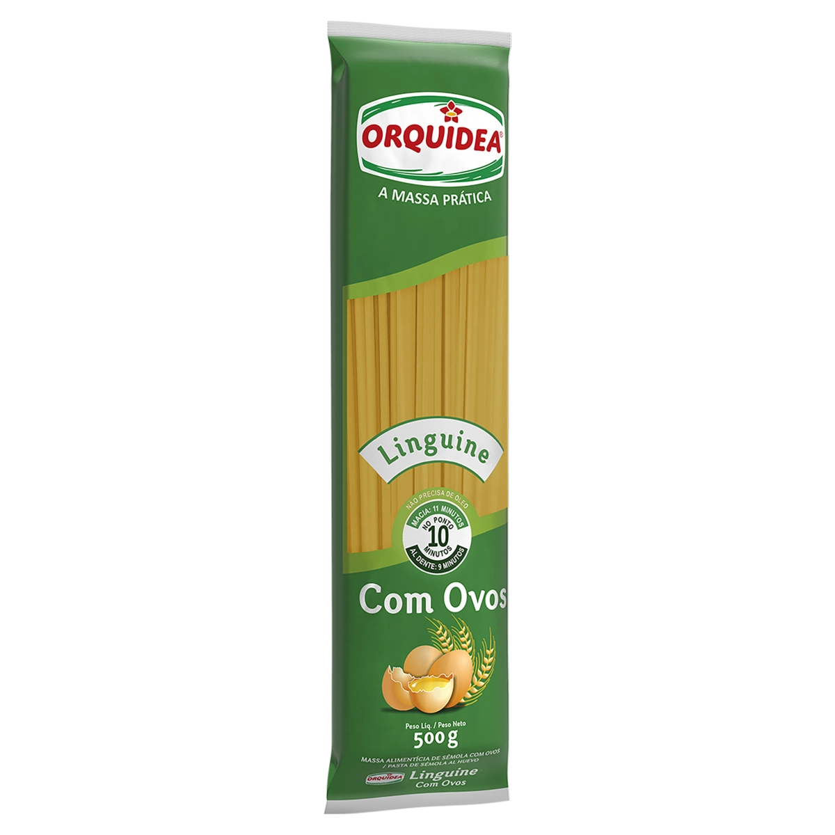 Macarrão De Sêmola Com Ovos Linguine Orquídea Pacote 500g