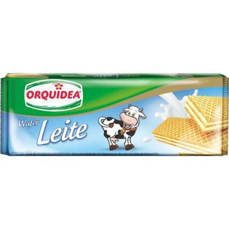 Biscoito Wafer Recheio Leite Orquídea Pacote 100g