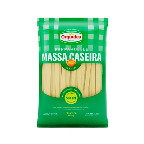Macarrão De Sêmola Com Ovos Caseiro Pappardelle Orquídea Pacote 400g