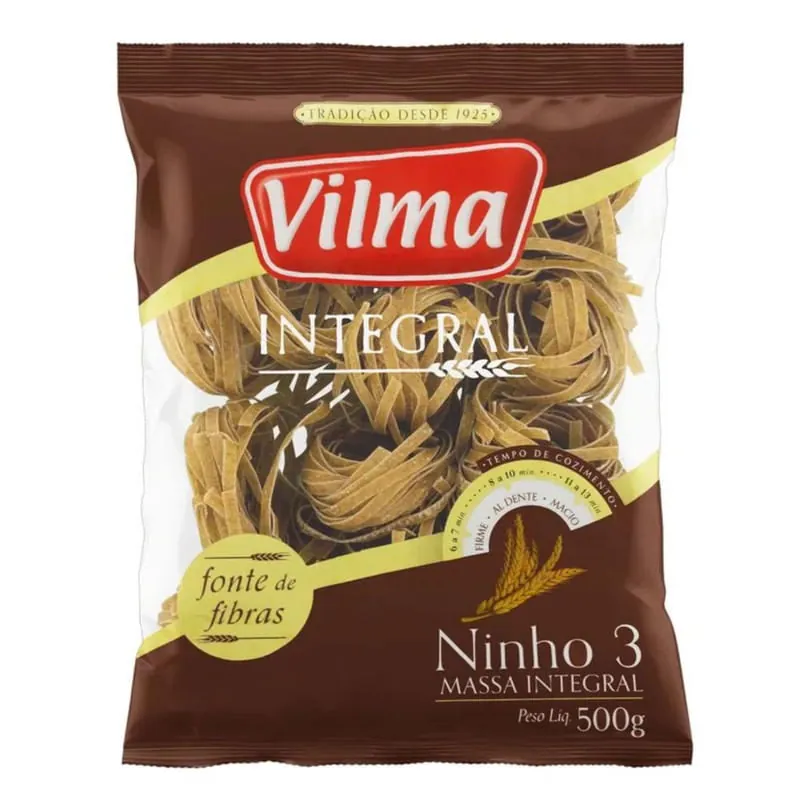 Macarrão 3 Ninho Integral Vilma 500g