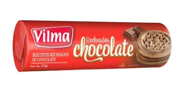 Biscoito Recheado Vilma 115g Choc