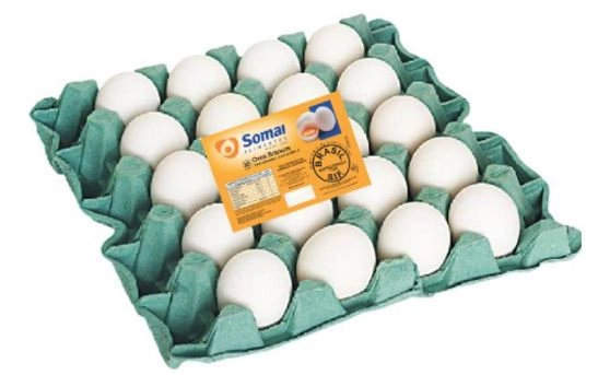Ovos Brancos Jumbo Cartela Somai 1und