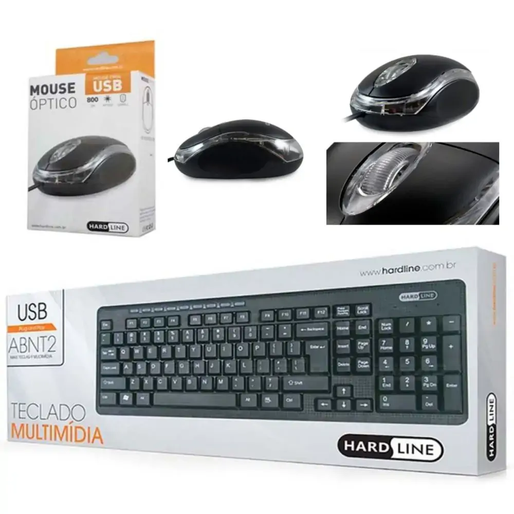 Clone Teclado Office E Mouse Optico