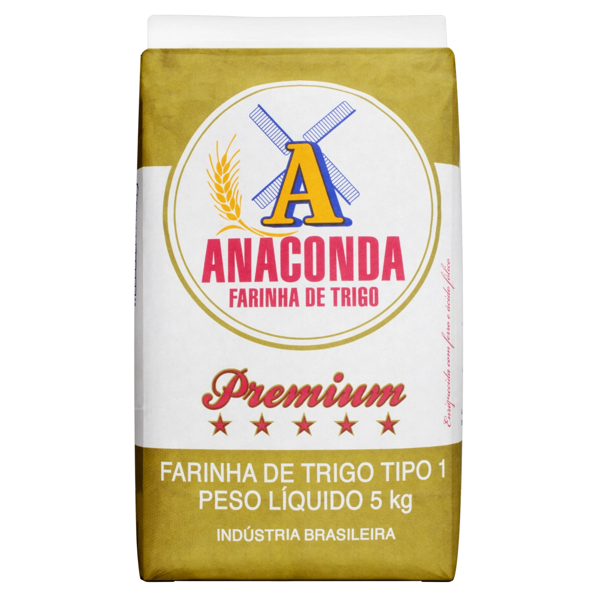 Farinha De Trigo Tipo 1 Anaconda Premium Pacote 5kg