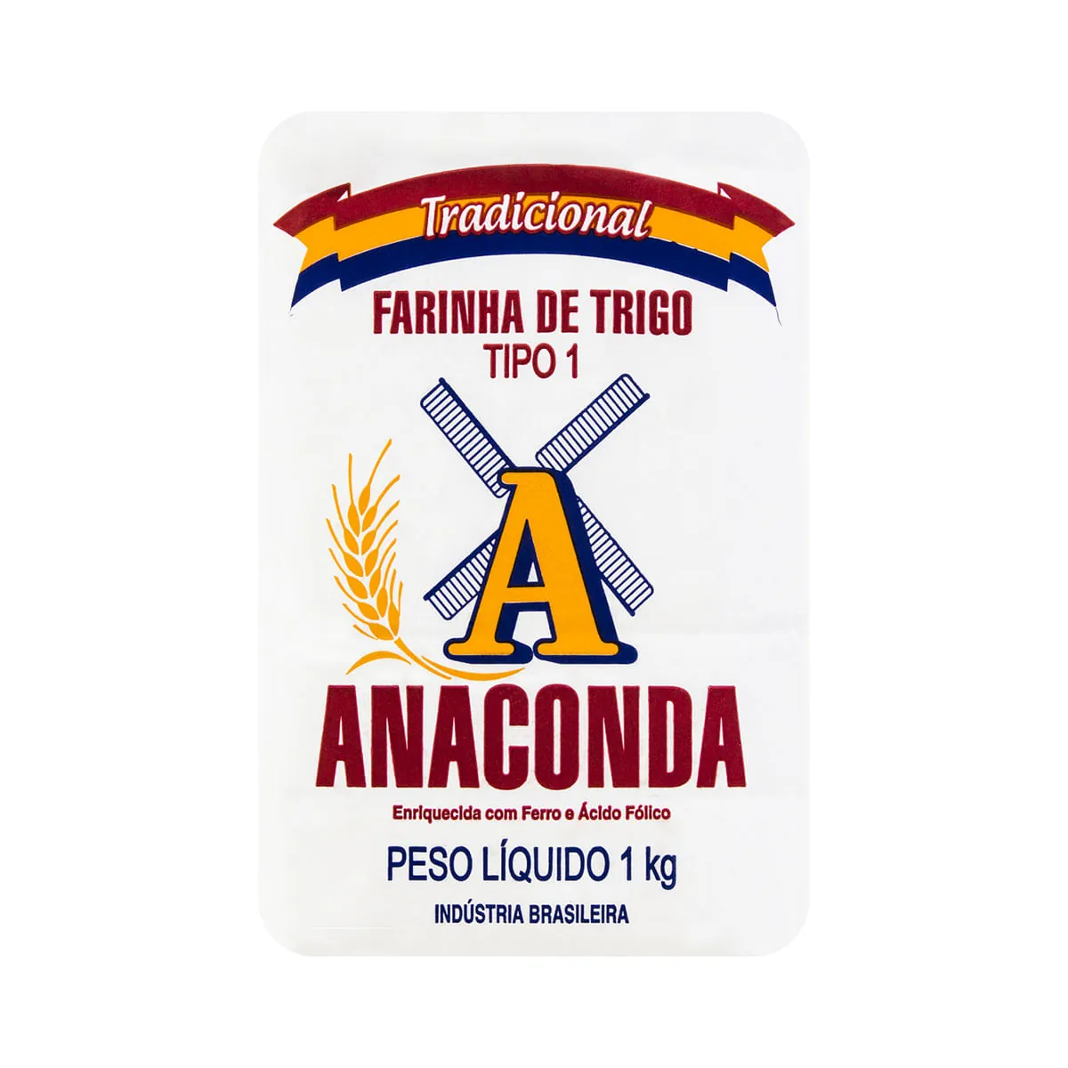 Farinha De Trigo Tipo 1 Anaconda Pacote 1kg
