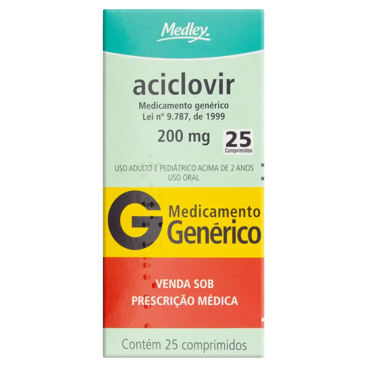 Aciclovir 200mg Medley Caixa 25 Comprimidos