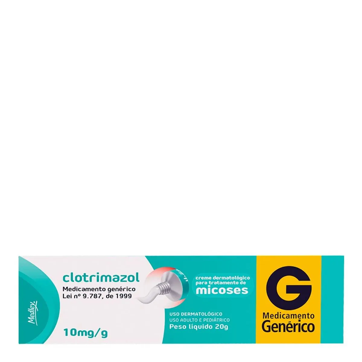 Clotrimazol Creme 10mg/g Medley Caixa 20g