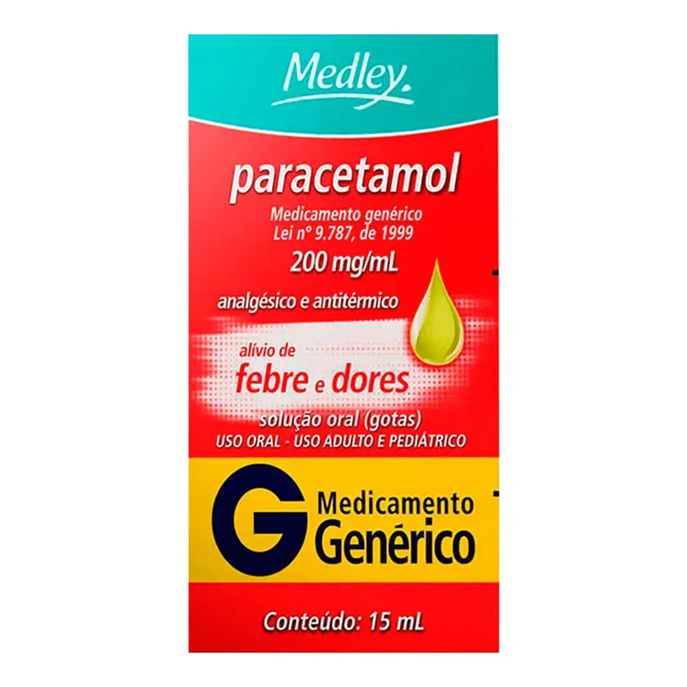Paracetamol 200mg/ml Medley Caixa Gotas 15ml