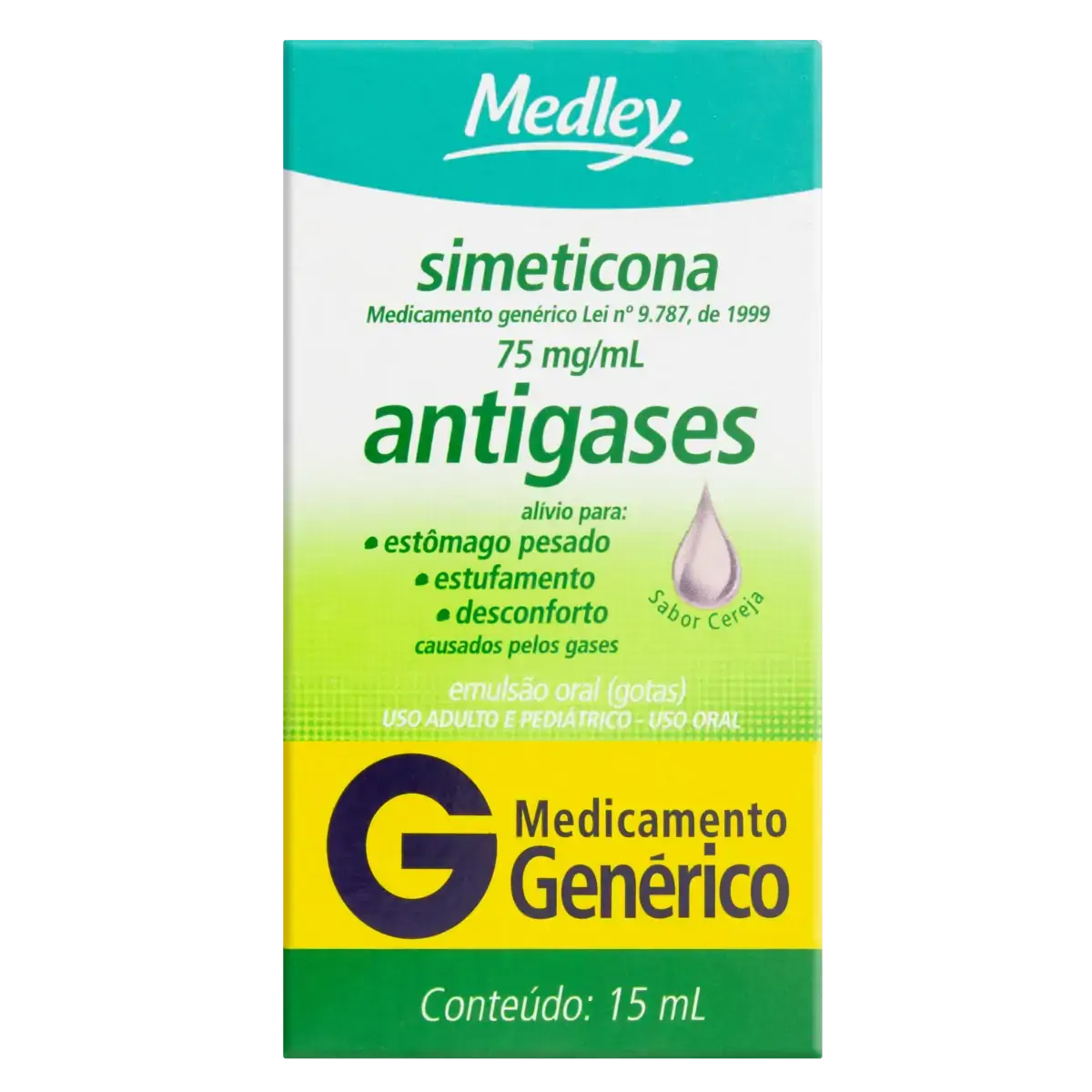 Simeticona Cereja 75mg/ml Medley Caixa 15ml Emulsão Oral
