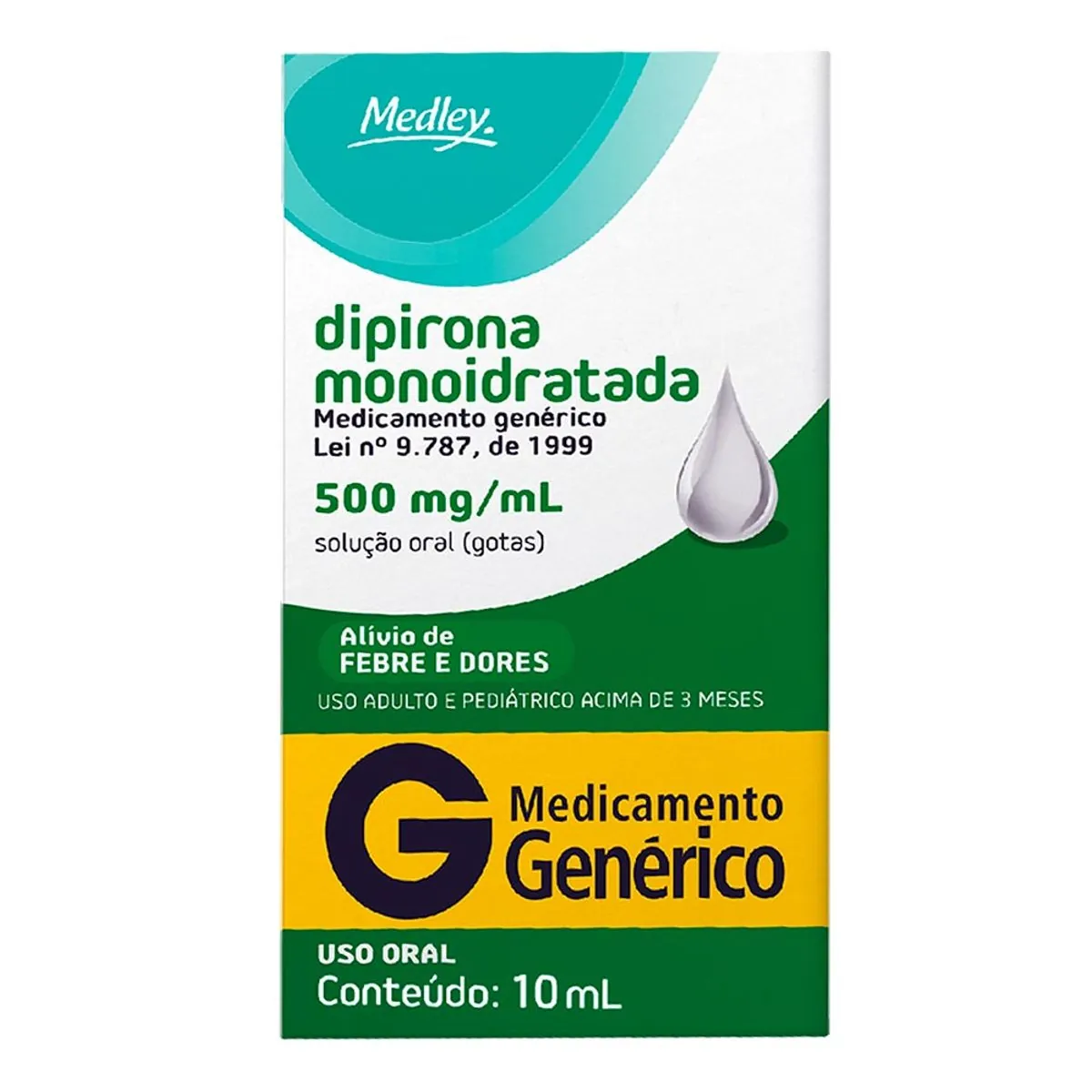 Dipirona Monoidratada 500mg/ml Medley Caixa 10ml Gotas