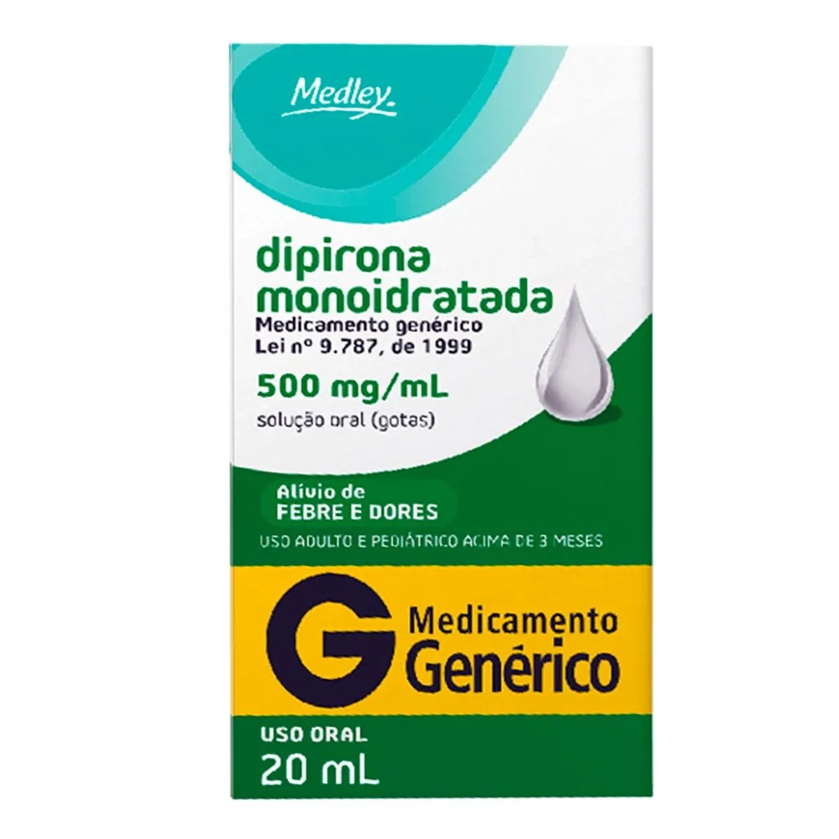Dipirona Monoidratada 500mg/ml Medley Caixa 20ml Gotas