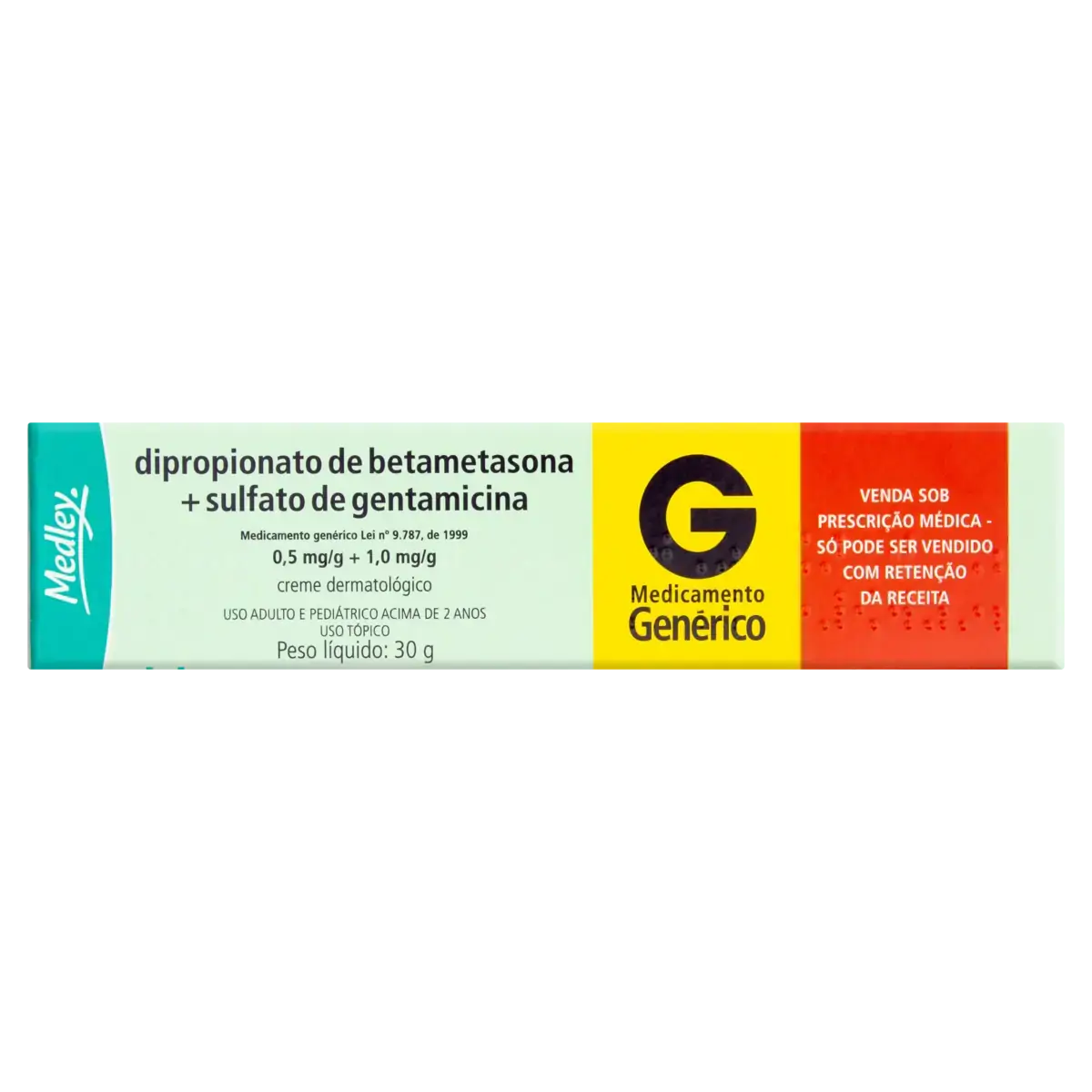Dipropionato De Betametasona Sulfato De Gentamicina Creme Medley Caixa 30g