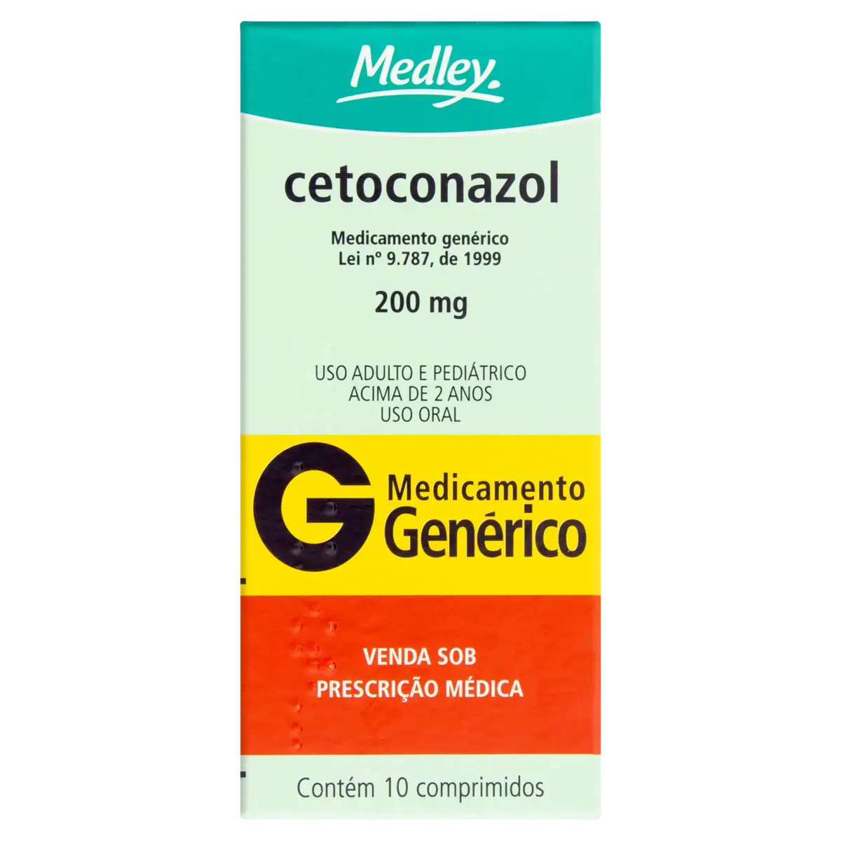 Cetoconazol 200mg Medley Caixa 10 Comprimidos