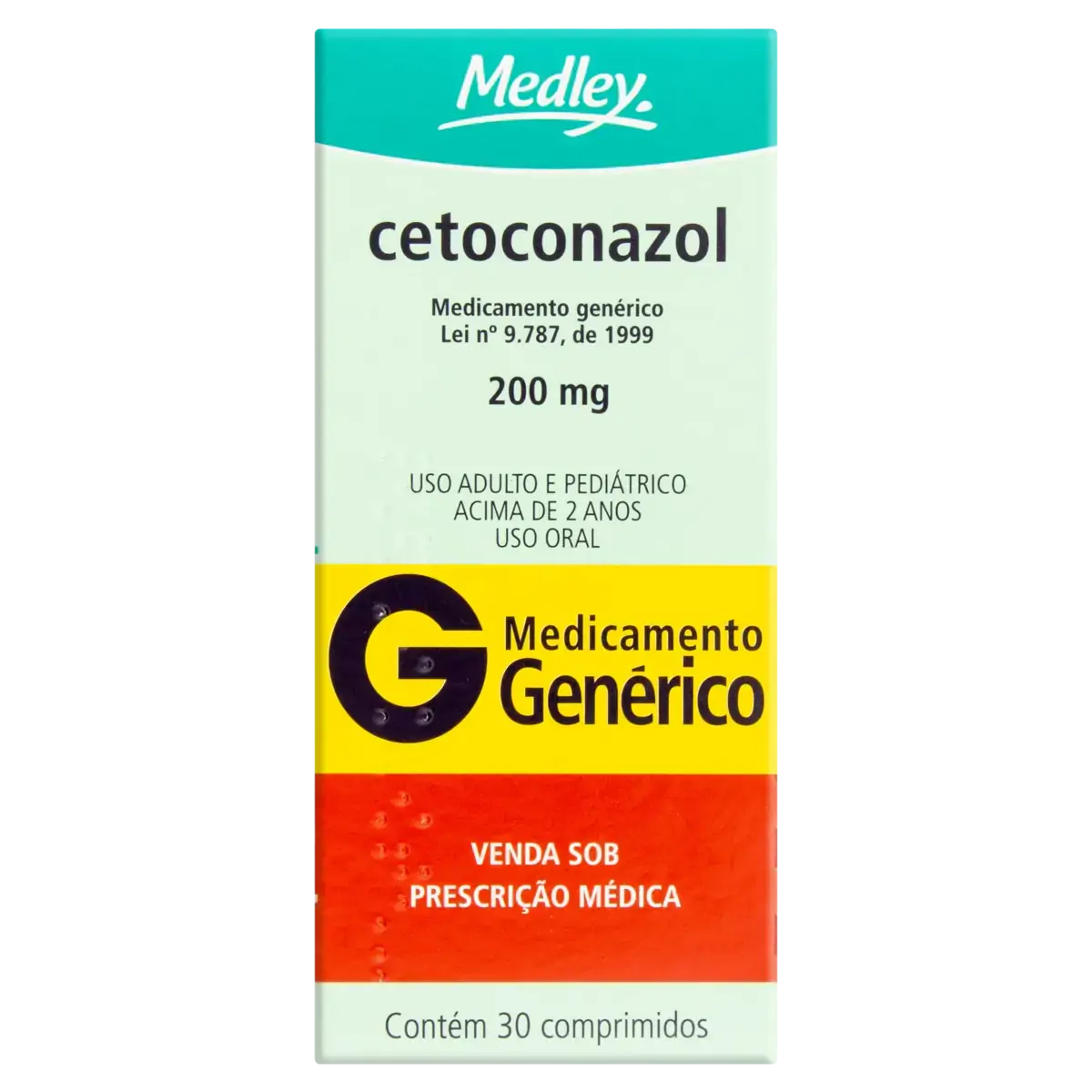 Cetoconazol 200mg Medley Caixa 30 Comprimidos