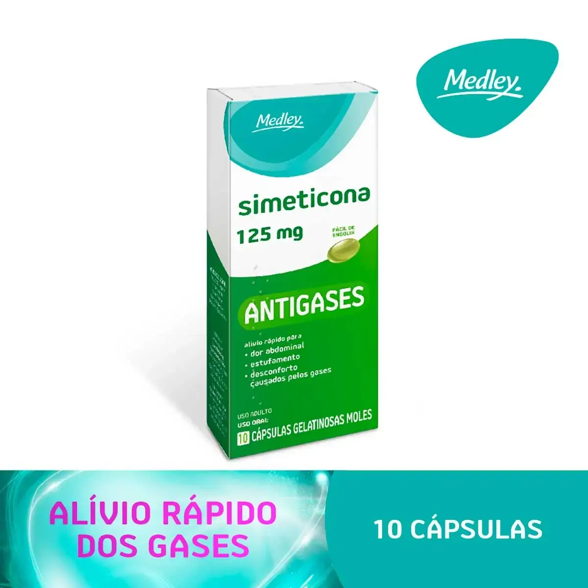 Simeticona 125mg Medley Caixa 10 Cápsulas
