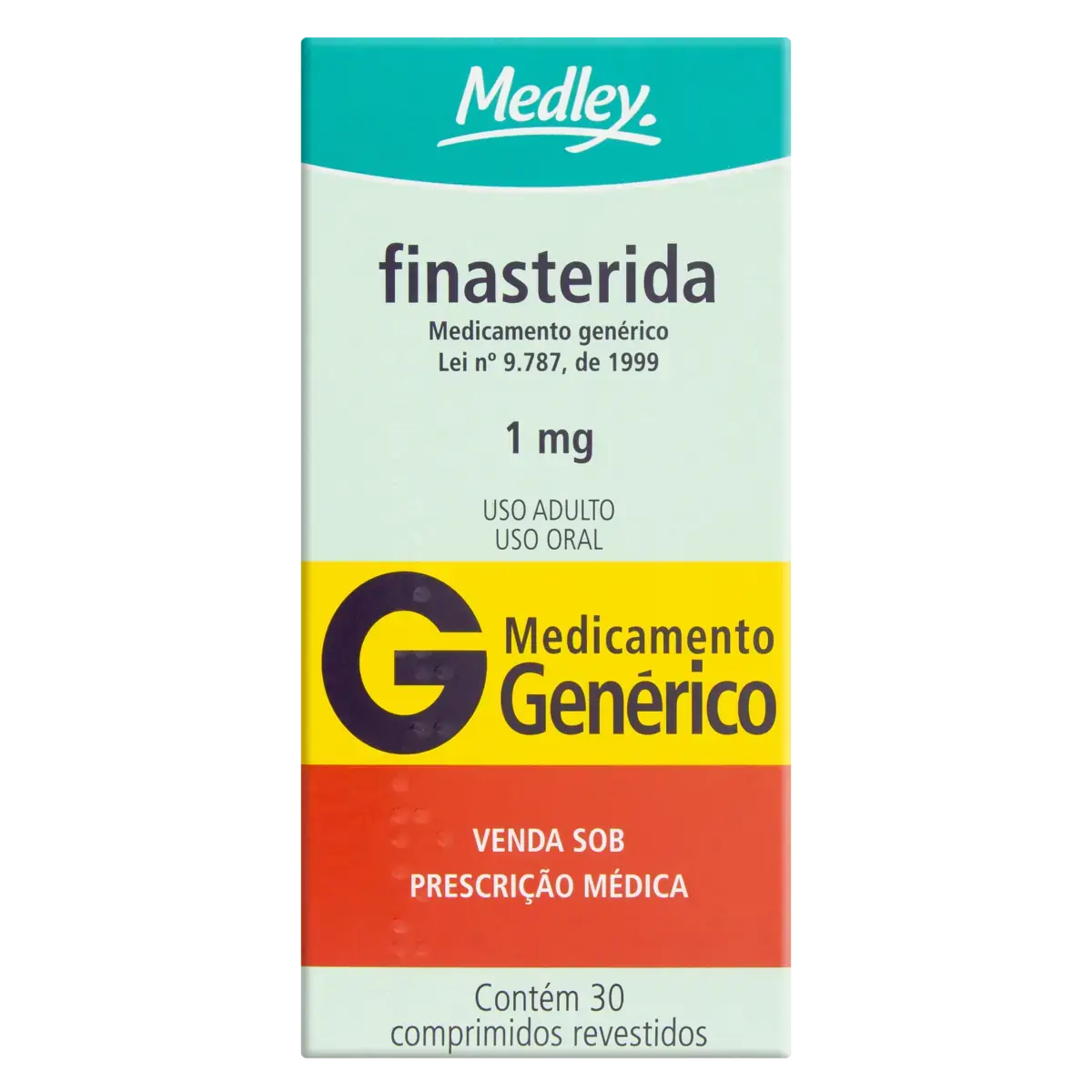 Finasterida 1mg Medley Caixa 30 Comprimidos Revestidos