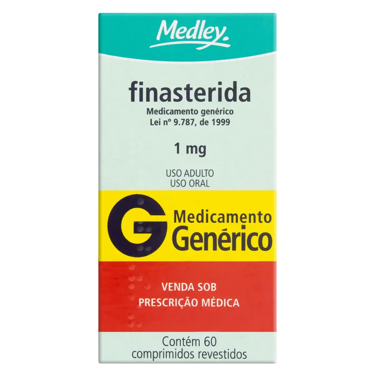 Finasterida 1mg Medley Caixa 60 Comprimidos Revestidos