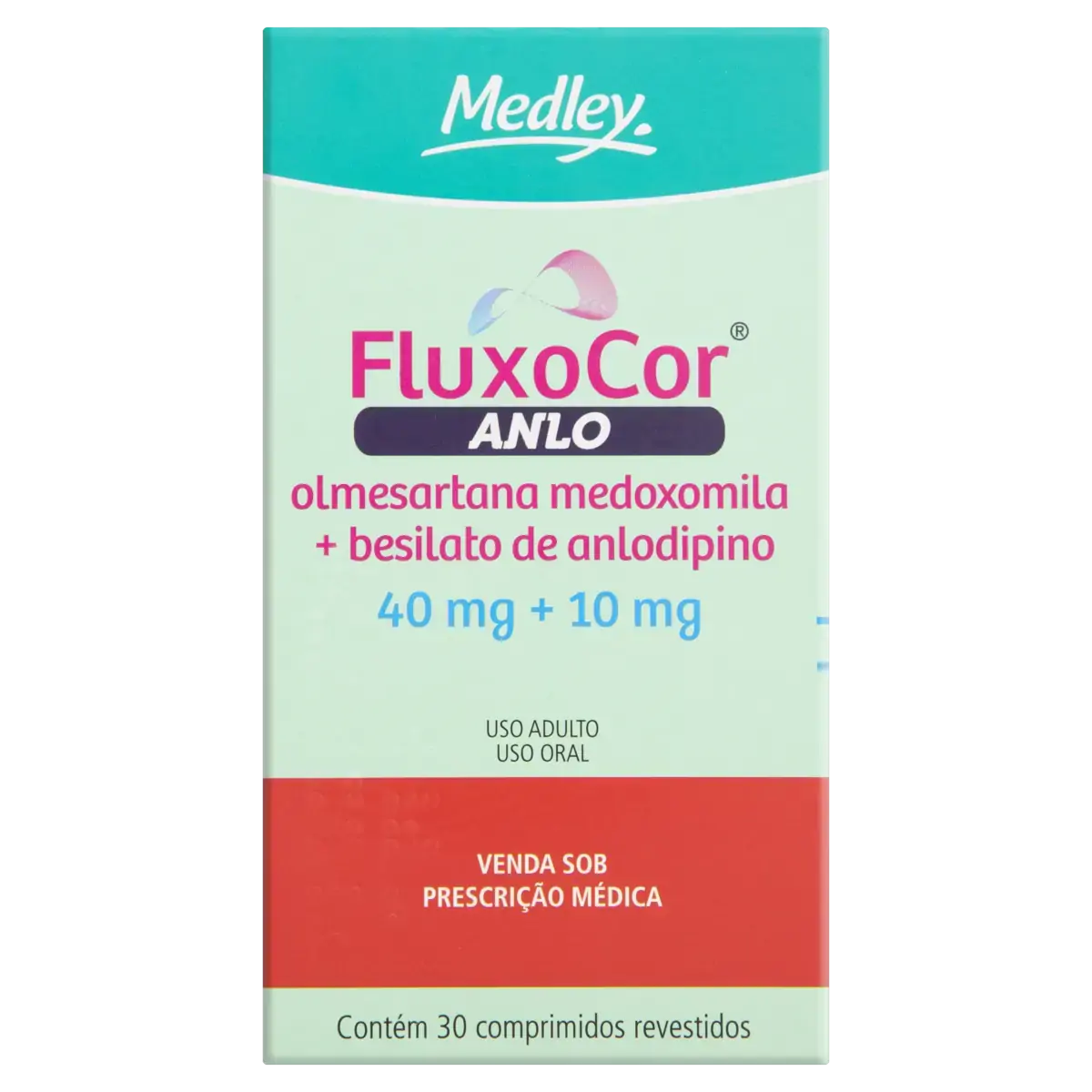 Fluxocor Anlo 40mg 10mg Medley Caixa 30 Comprimidos Revestidos
