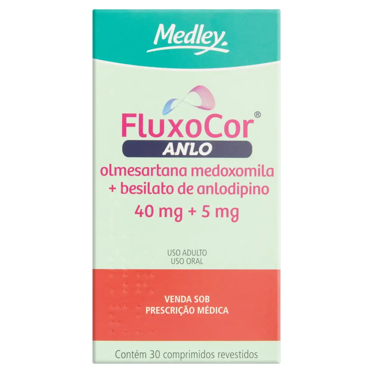 Fluxocor Anlo 40mg 5mg Medley Caixa 30 Comprimidos Revestidos