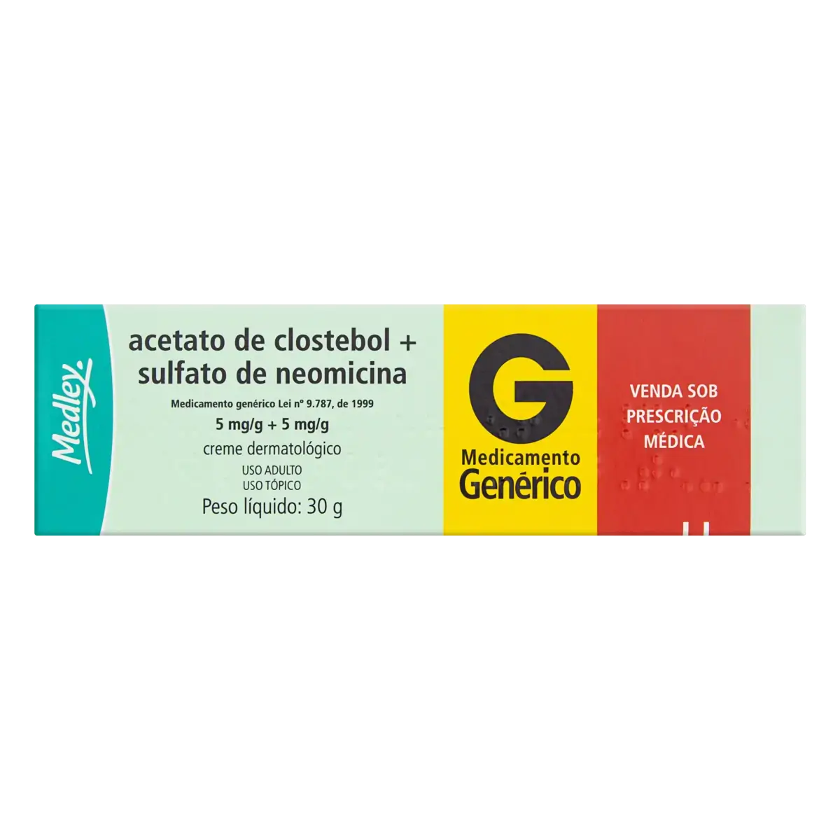 Acetato De Clostebol Sulfato De Neomicina Medley Caixa 30g Creme