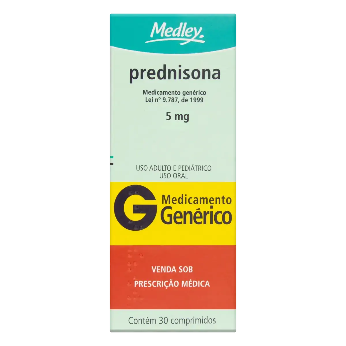 Prednisona 5mg Medley Caixa 20 Comprimidos